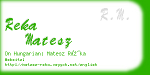 reka matesz business card